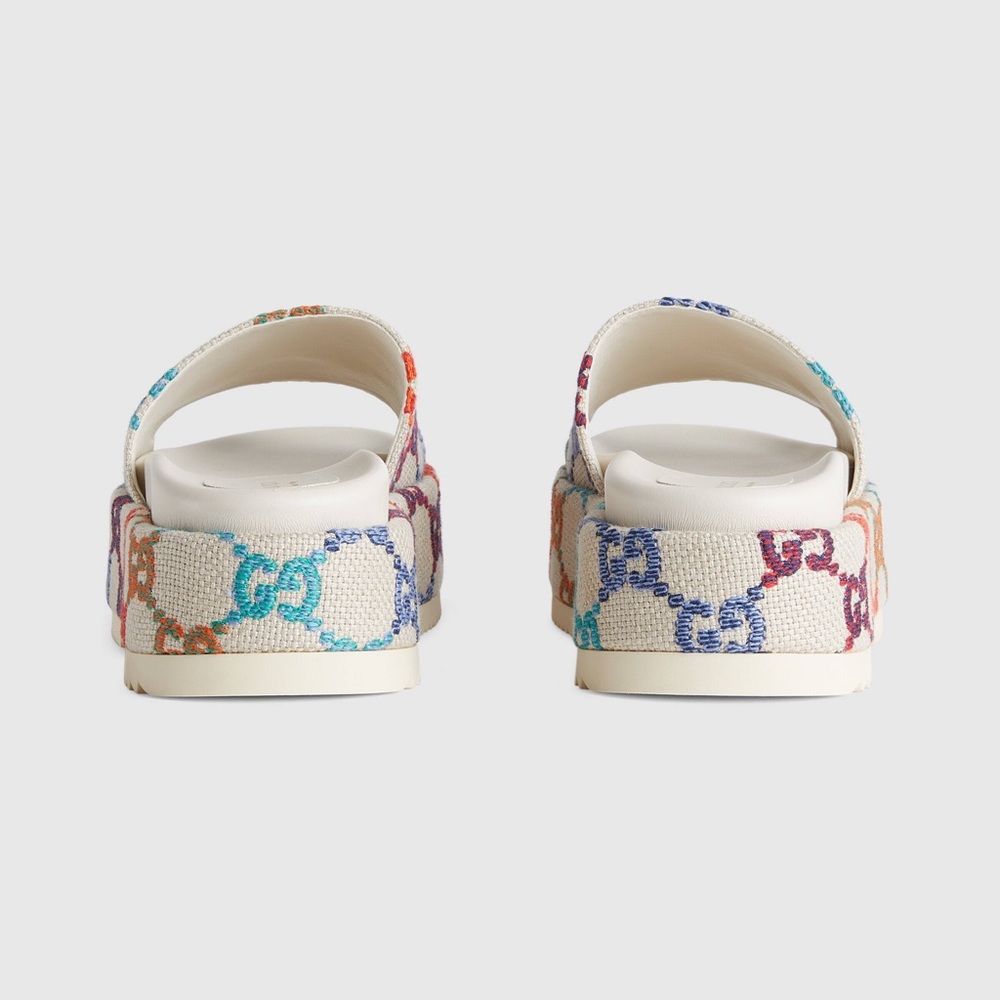 Women’s multicolor GG slide sandal - Picture 5 of 11